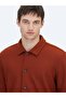 Tile Plain Regular Fit Long Wool Blend Overshirt - 4