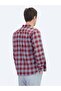 Burgundy Regular Fit Long Woven Casual 100% Cotton Shirt - 5