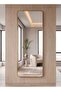 مرآة بتصميم أنيق 120×30 سم - مرآة كاملة الطول بإطار معدني ذهبي
