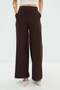 Elastic Waist Palazzo Fabric Trousers - 4