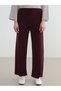Trendlucky Women's Wide Leg Knitwear Pants with Elastic Waist and Difference in Color - 2