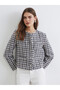 Alita City with a Difference in Color, Lcw Studio Gray Tweed Plaid Standard & Regular Women's Jacket