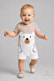 Baby Boy Teddy Bear Printed Short Sleeve 100% Cotton Summer Baby Romper Newborn Daily Romper 0-9 Months - 6