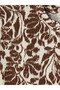 Original Ruffled High Neck Patterned Blouse - 6
