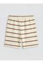 Lcw Kids Brown Striped Boys' Shorts Set - 8