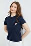 Floral Embroidered Crew Neck T-Shirt - 5