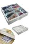 Shoe Storage Bag with 12 Compartments Shoes under Shoe Storage Bag - Black and White - 3