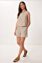 Muslin Blouse Shorts Set Lmc0063 Cream - 2