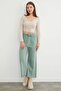 Basic Corded Elastic Waist Trousers - 3