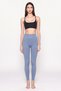 High Waist Ribbed Seamless Gathering Sports Tights Yoga Pilates Fitness Leggings - 2