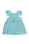 Girl's Crochet Bebe Collar Floral Dress 2-8 Years Blue - 2