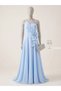 Girl's Asymmetrical Draped Detailed Bowknot Long Evening Dress - 5