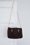 Zippered Knitted Shoulder Bag with Chain Strap - 5
