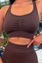 Prolift U Brown Seamless Sports Bra Sports Bra with Stitch-Free Pads - 2