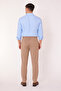 Men's Half Elastic Waist Zippered Mink Chino Pants - 5