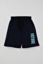 Boy's Shorts Set with Lettering Printed Shorts and Lace Accessories, Ages 8-14, Light Blue - 5