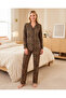 Women's Leopard Patterned Buttoned Pajama Set |   Modern Stylish Comfortable Summer Home Wear 79-125 - 2