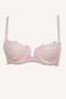 Lace Detailed Tulle Unlined Non-Padded Underwire Balconette Light Pink Bra F7031Ax26Sp - 6
