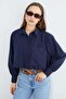 Buttoned Single Pocket Crop Shirt - 7
