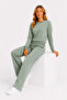 Women's Cotton Crew Neck Wide Leg Tracksuit Set Çağla-101 - 4