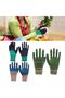 Green 1Pair Gardening Gloves Latex Waterproof Horticultural Gloves Non-slip Protective Gear for Vege