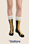 Chicken Feet Patterned Women's College Length Socks - Fun Black Long Socks 1 Pair - 2
