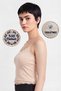 Dubara Model Lace Detailed Cotton Body Crop Strap Comfortable Comfortable Cut Skin Color - 4
