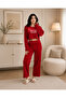 Be Real Not Perfect Velvet Crop Pajama Set - 2