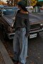 Anthracite Madonna Collar Women's Sweater Mg2274