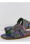 Women's Multi Crystal Minimal Stone Detailed Comfortable Stylish H Slippers - 6