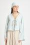 Hardy Tie-Up Muslin Blouse Blue - 3