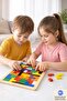 5-Piece Wooden Bultak Geometric Shape Placement and Tetris Block Puzzle Educational Toy Set - 4
