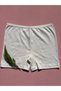 Women's Ribbed 4-Piece Cotton Lycra Mesh Detailed Women's Shorts (Blue-Pink-Ecru-Green) - 4