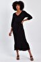 V-Neck Ruffled Long Dress (B22-247A)