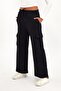 Palazzo Sweatpants with Ribbon Inside and Cargo Pockets (B23-0029) - 4
