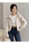 Turn-Down Collar Zippered Knitwear Cardigan - Jacket - 2
