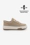 Women's High Thick Sole Sneakers Lace-Up Sports Shoes Hesna Mink Linen - 3
