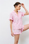 Women's Premium Ruffled Pink Pajama Set - 2