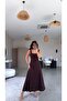 Brown Polyamide Long Dress - 2