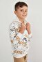 Printed Hooded 2-Piece Boys' Tracksuit Set - 5