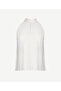 Sleeveless Stand Collar Tie Blouse - 4