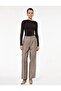 Long Sleeve Asymmetrical Neckline Knot Detail Blouse - 2