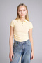 Slim Fit Ribbed Camisole Polo T-Shirt G9561Ax26Sp - 3