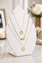 White | |   Metal Leaf 25 cm Jewelry Hanger Necklace Hanger Jewelry Stand Organizer