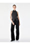 Fancy Button Detailed Sleeveless Polka Dot Mandarin Qipao Collar Vest