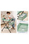Portable Baby Changing Table with Storage Organizer & Wheels – Green - 4