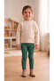 Full Lycra Ribbed Girl's Leggings with Elastic Waist