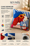 Digital Printed Decorative Throw Pillow Cover 43X43 cm – Modern Patterned Linen Texture - 3