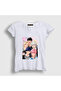 Women's White Band K Pop Plave T-Shirt 601553Tt