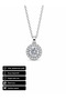 316L Stainless Steel Round Pendant with Stone Gift for Women Stylish Design